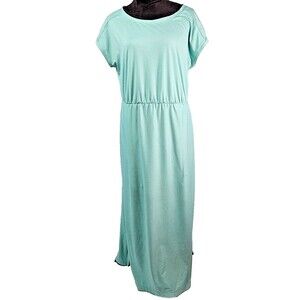 Columbia Sportswear PFG T-shirt Dress w/ Pockets Large Cap Sleeve Ankle Length